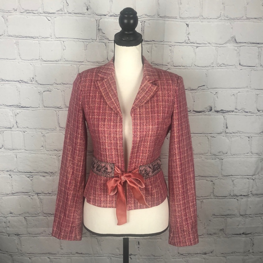 NWOT MiSS Me Tie Front Blazer Jacket Sz S